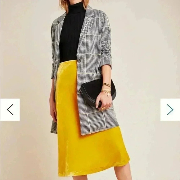 Anthropologie Maeve Kelly Velvet Skirt - Picture 2 of 4